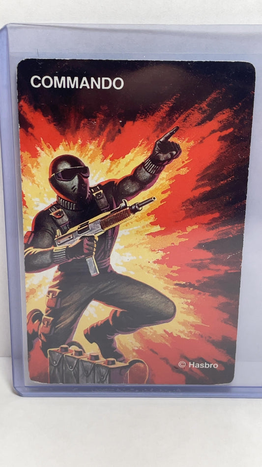 1982 GI Joe Card Game Commando Snake Eyes Card