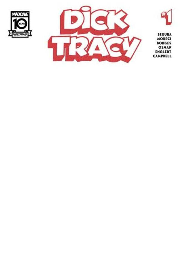 Dick Tracy #1 Cover D Blank Sketch Variant