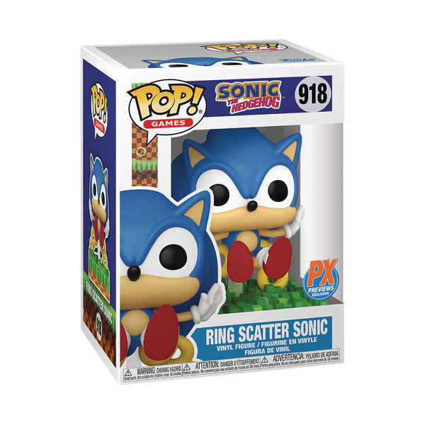 Pop Games Sonic Ring Scatter Sonic Previews Exclusive Vinyl Figure