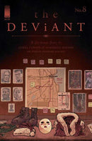 Comic book cover: "The Deviant" No. 8, featuring a map of Milwaukee, portraits, boots, a Santa hat, and a fur-collared coat.