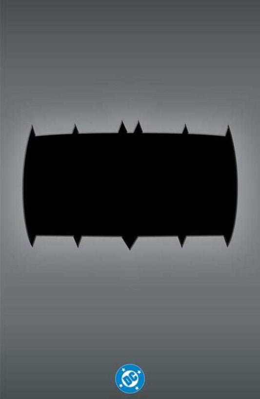 Black Batman logo on a gray background, with a DC Comics logo at the bottom.