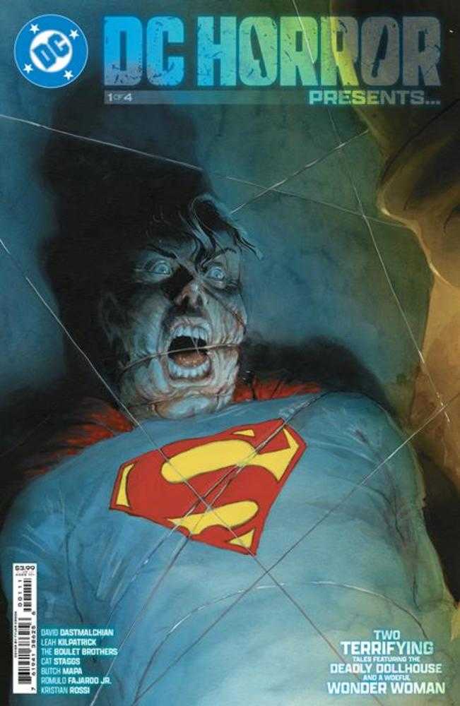 Comic book cover with a horror Superman.
