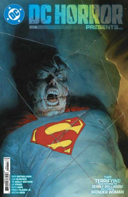 Comic book cover with a horror Superman.