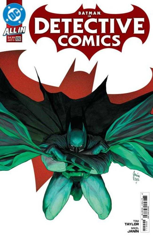 Comic book cover featuring Batman with a green and black color scheme.
