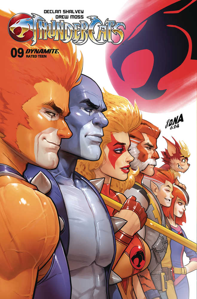 Comic book cover featuring Thundercats characters standing in a line.