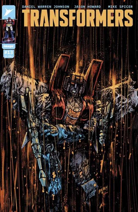 Comic book cover featuring a detailed illustration of Starscream from Transformers.