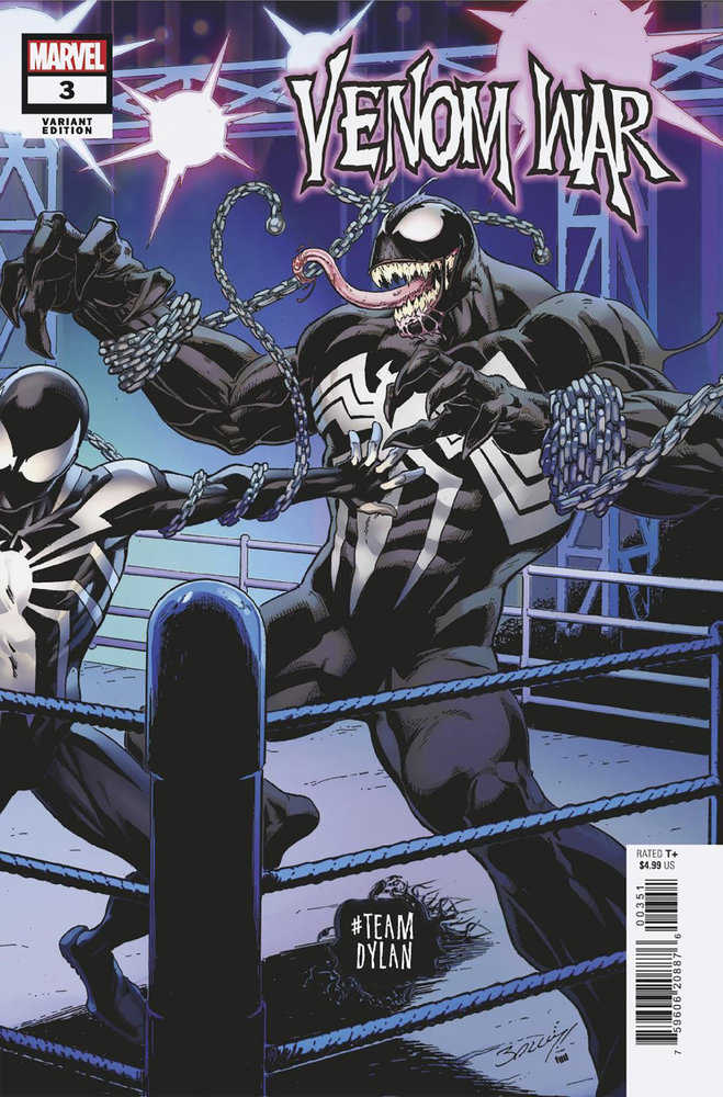 Comic book cover featuring Venom in a wrestling ring.