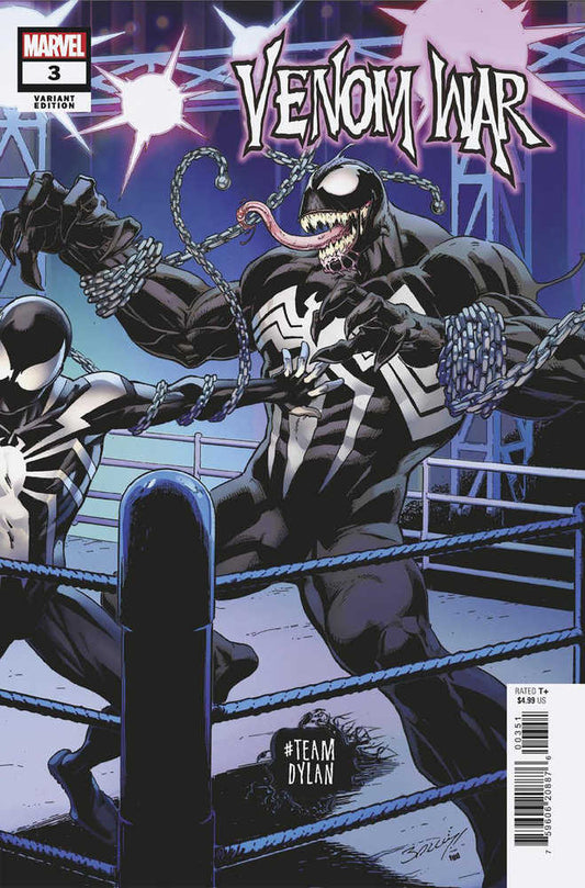 Comic book cover featuring Venom in a wrestling ring.