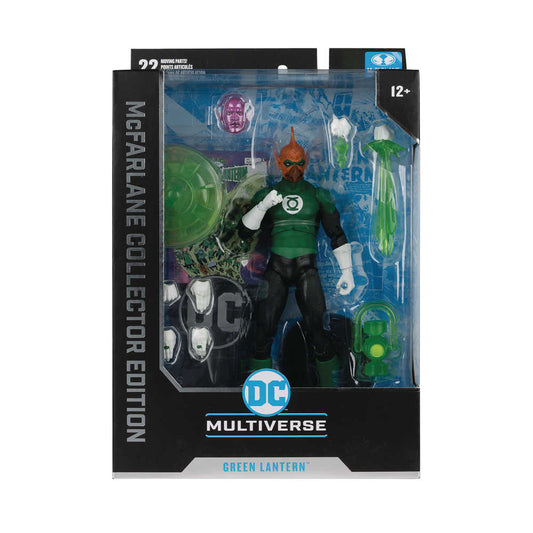 Green Lantern action figure in packaging.