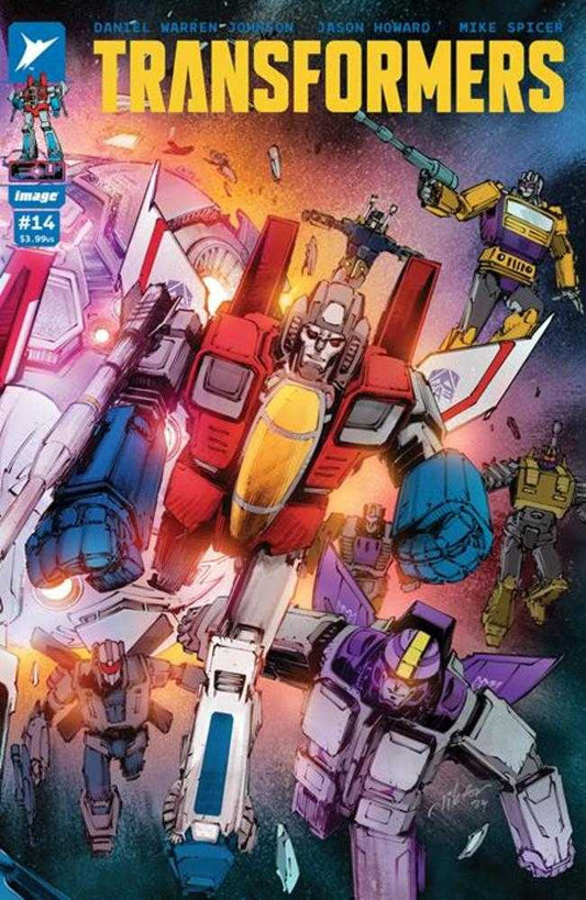 Comic book cover featuring Transformers.