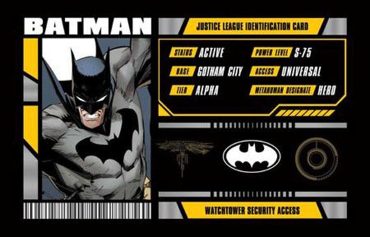 Batman Justice League ID card.