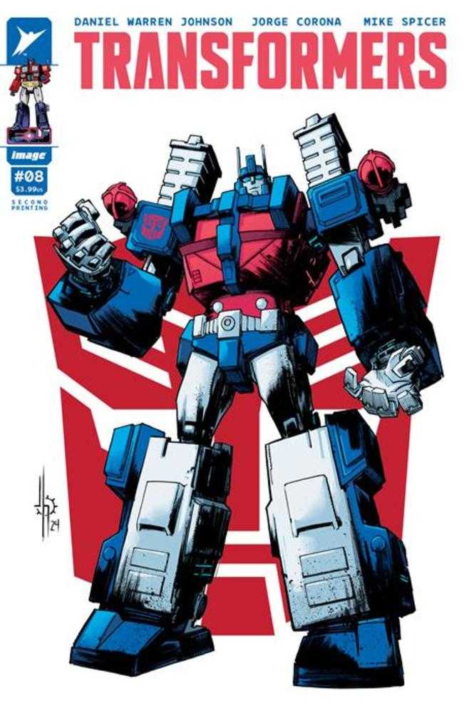 Comic book cover featuring Optimus Prime from Transformers.