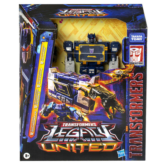 Boxed Transformers Legacy United Soundwave action figure.