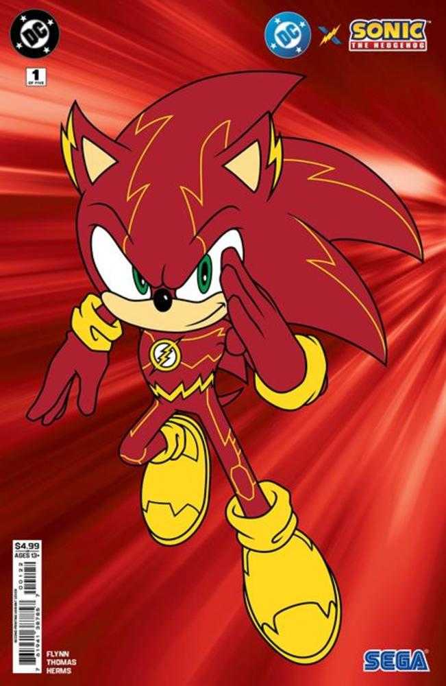 DC X Sonic The Hedgehog #1 (de 5) Segunda edición, portada B, variante en cartulina brillante