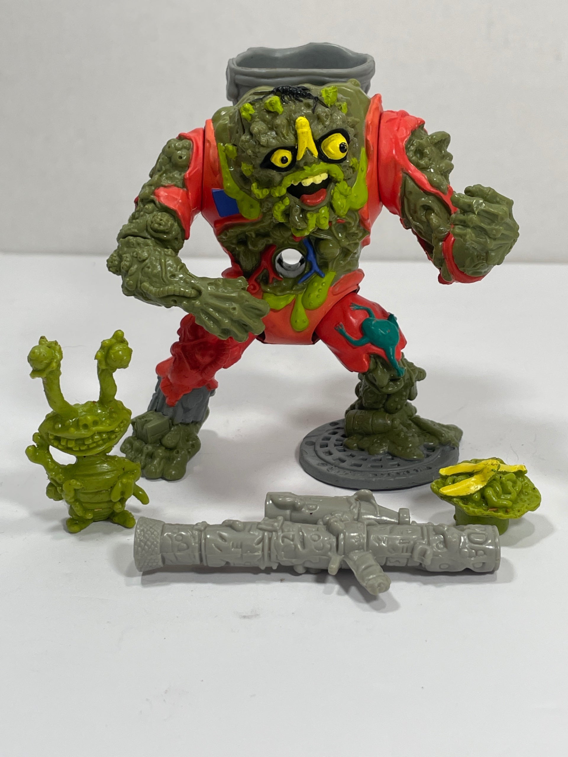 Vintage 1991 Playmates TMNT Muckman Joe Eyeball Action Figure Complete