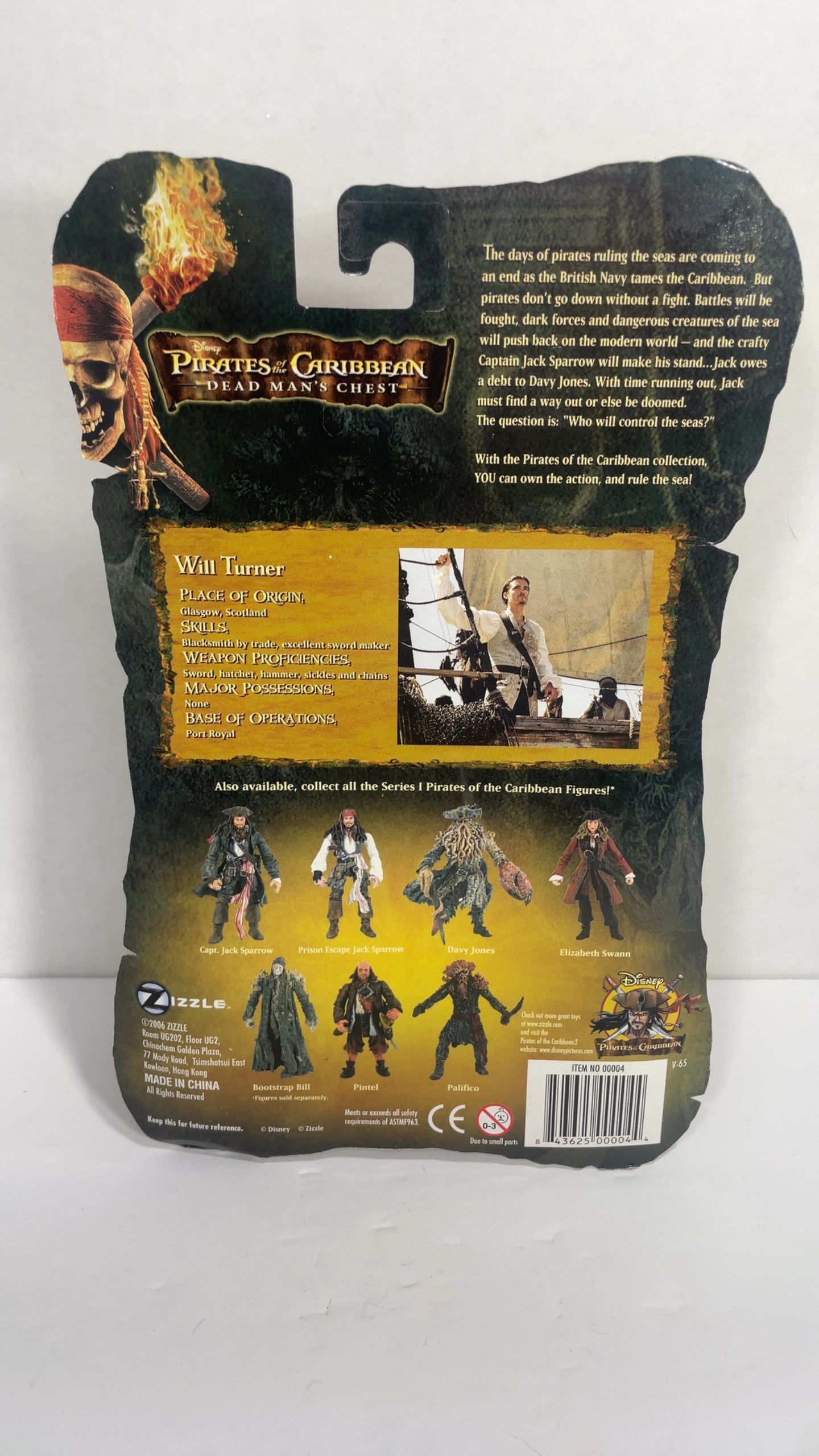 Zizzle Pirates of the Caribbean Dead Man's Chest Will Turner Action Figure Sealed — photo 2