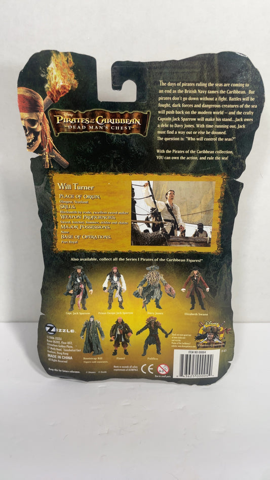 Zizzle Pirates of the Caribbean Dead Man's Chest Will Turner Action Figure Sealed — photo 2