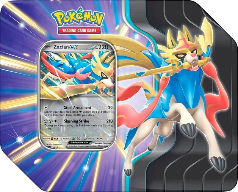 Pokemon Slashing Legends Tin Zacian Ex