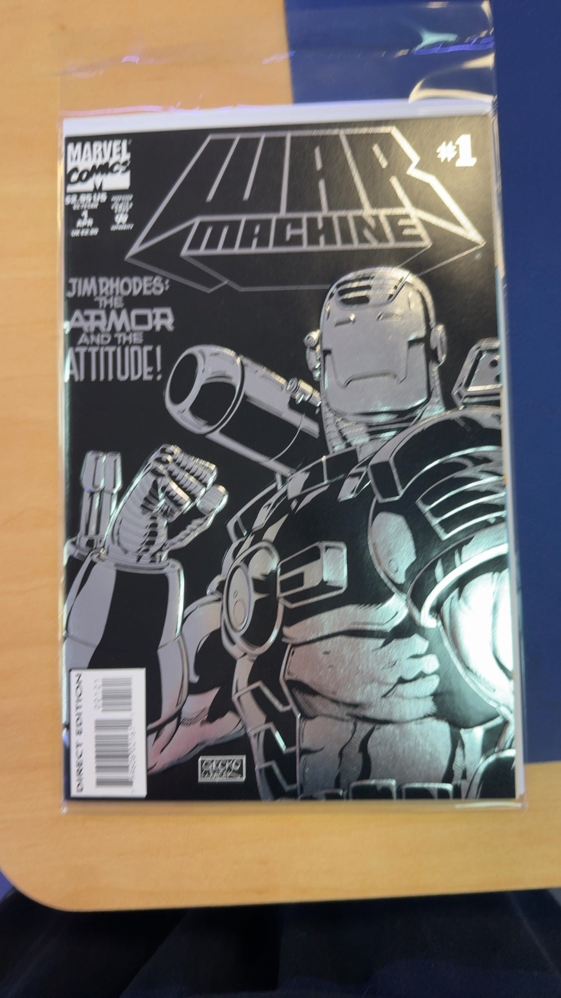 War Machine #1 Marvel Comics 1994 Foil Embossed Cover Jim Rhodes