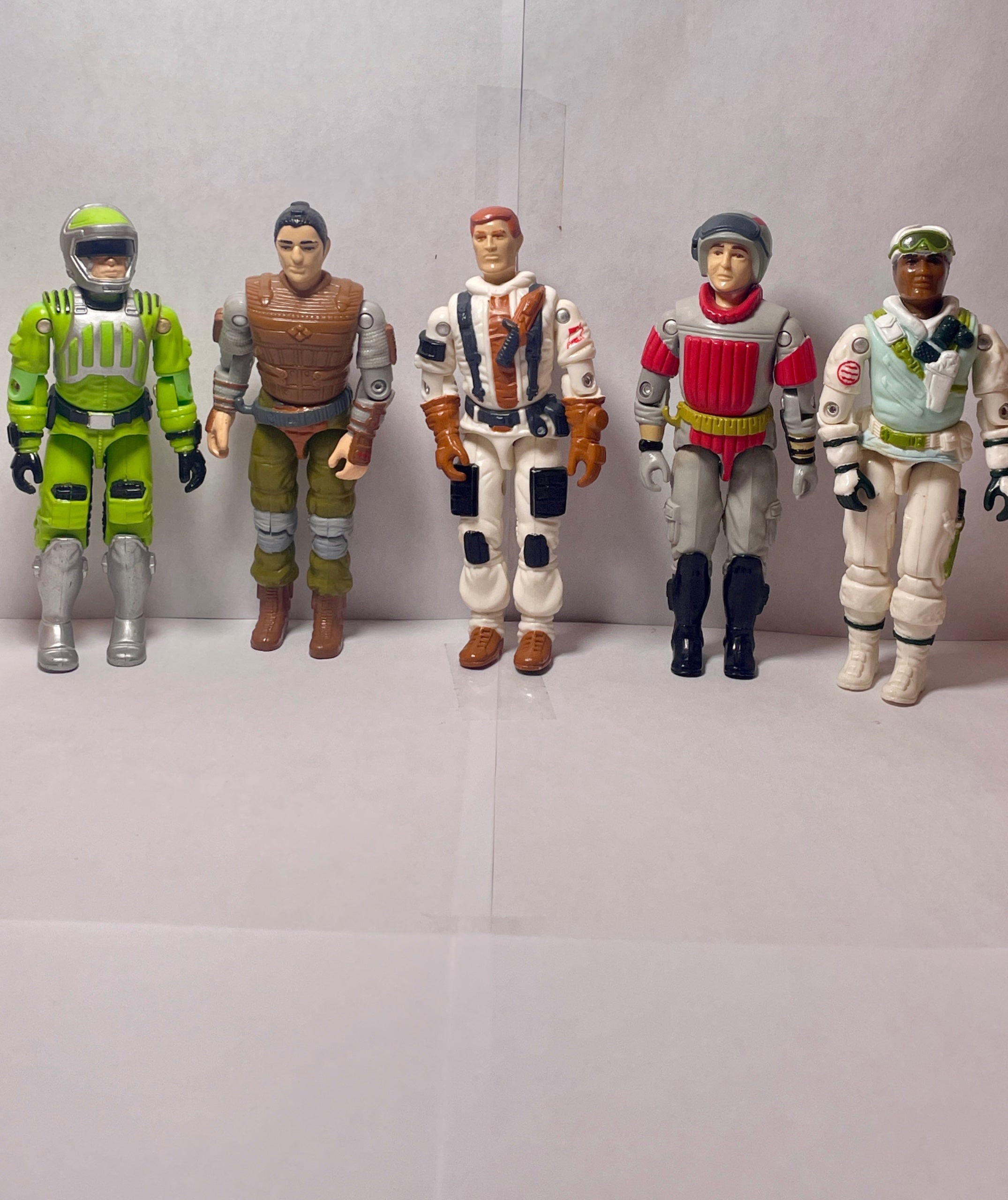 Vintage 1980s G.I. Joe Action Figures Lot of 5 Hasbro 3.75 Inch Figures