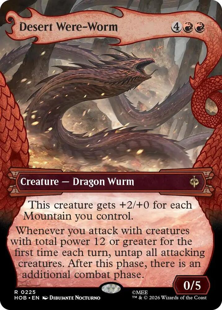 Desert Were-Worm (Showcase) - The Hobbit #225 - Rare - NM Foil