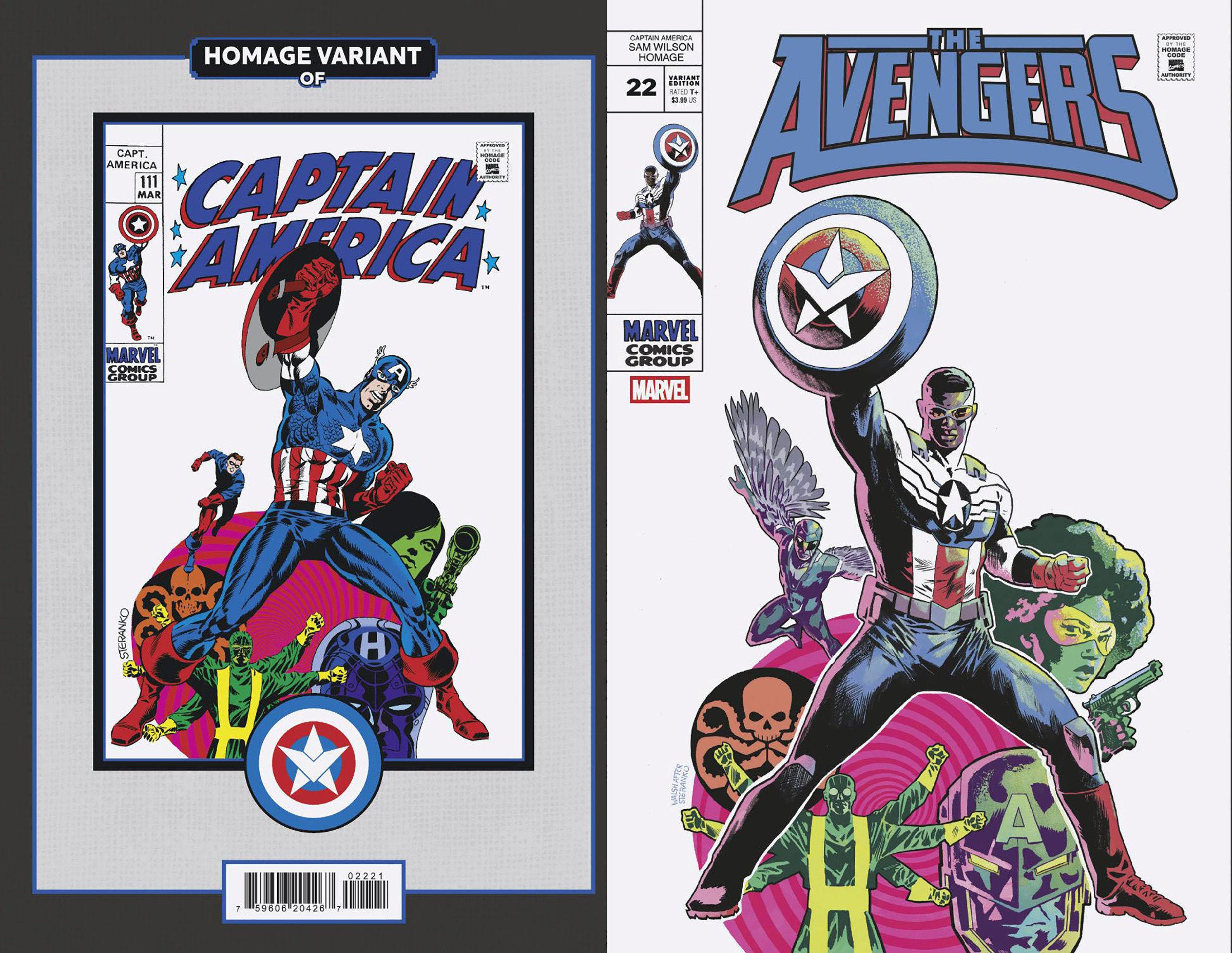 Vengadores n.º 22 Mike Walsh Capitán América Sam Wilson Edición especial variante