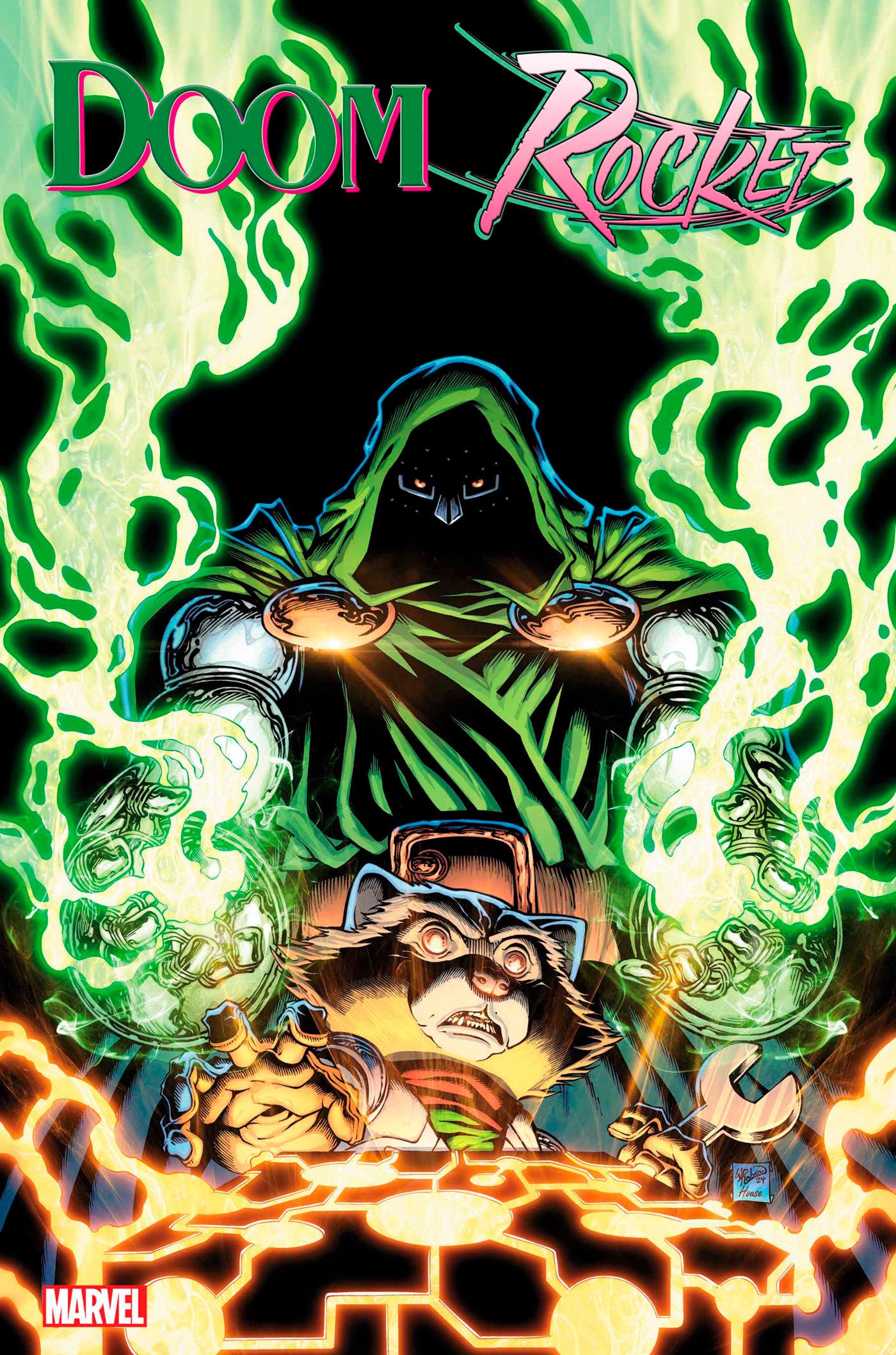 Doctor Doom y Rocket Raccoon #1 Variante de Will Robson