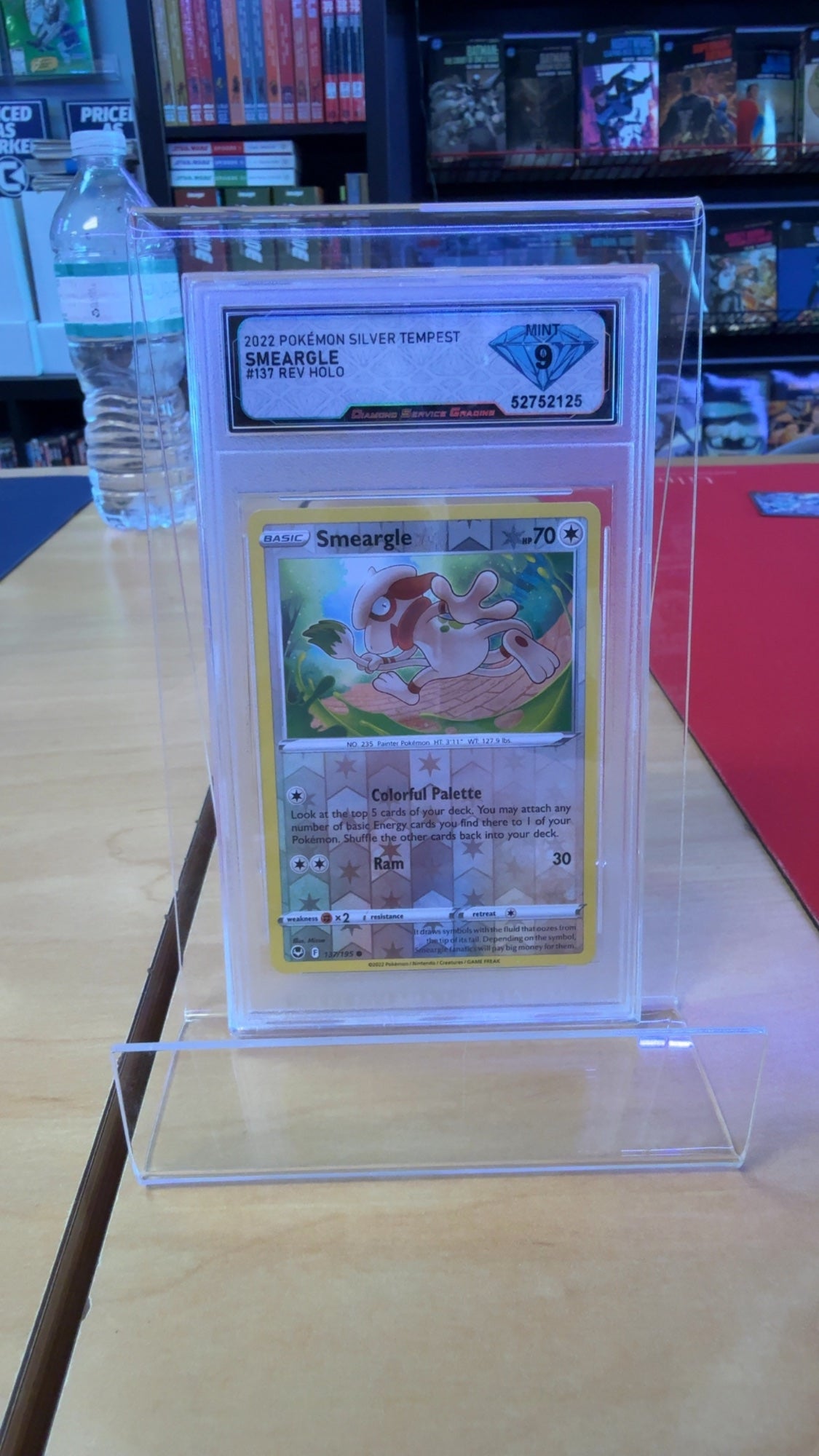 Pokemon Smeargle #137/195 Reverse Holo Silver Tempest DSG 9 Graded