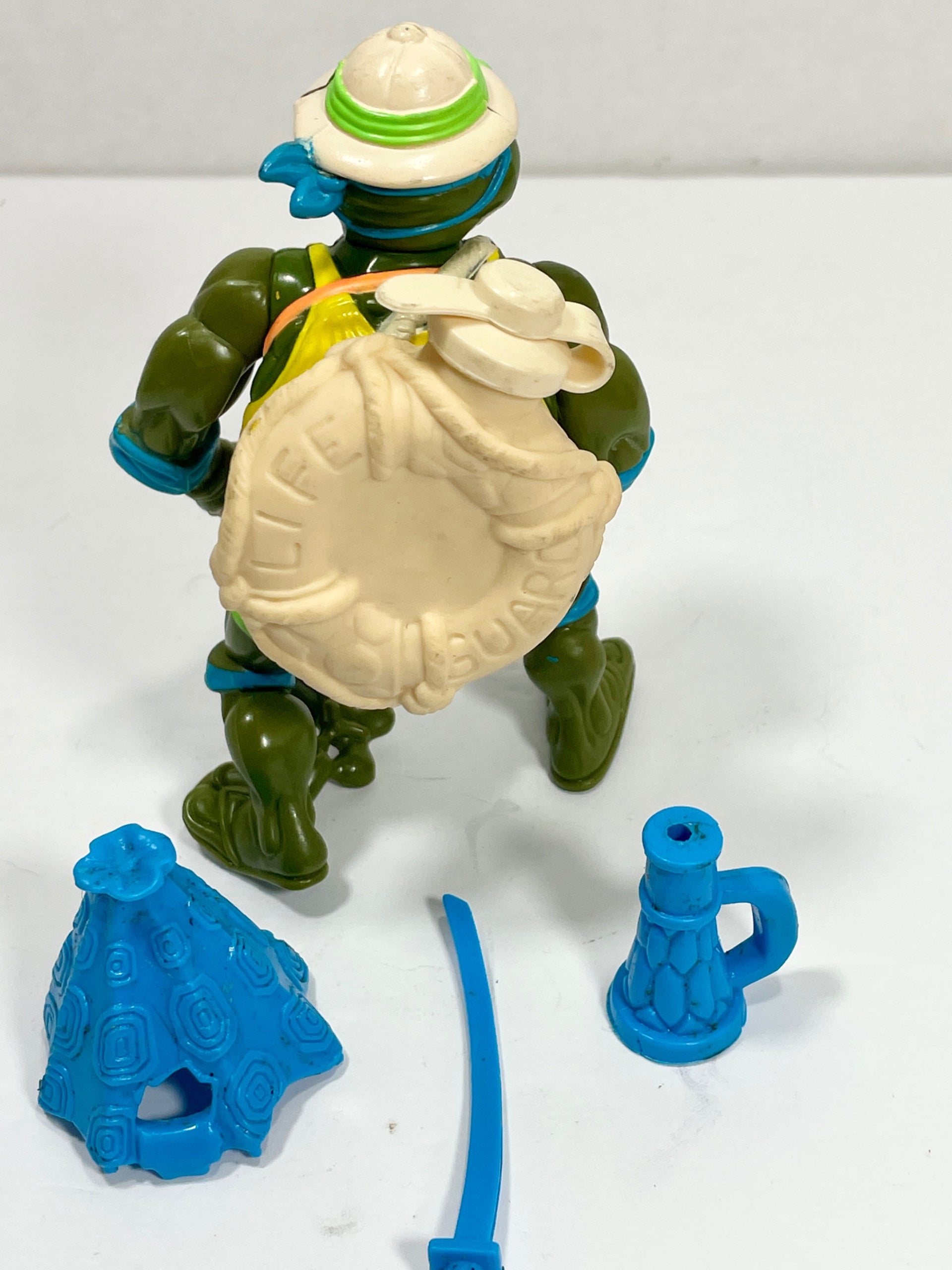 Vintage TMNT Lifeguard Leonardo Action Figure Playmates 1990s w/ Accessories — photo 2