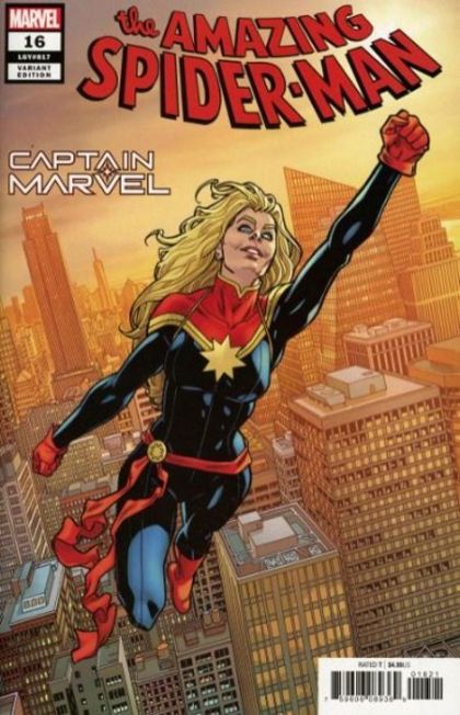 The Amazing Spider-Man, Vol. 5 #16B (Variant Mike Hawthorne Captain Marvel Cover)