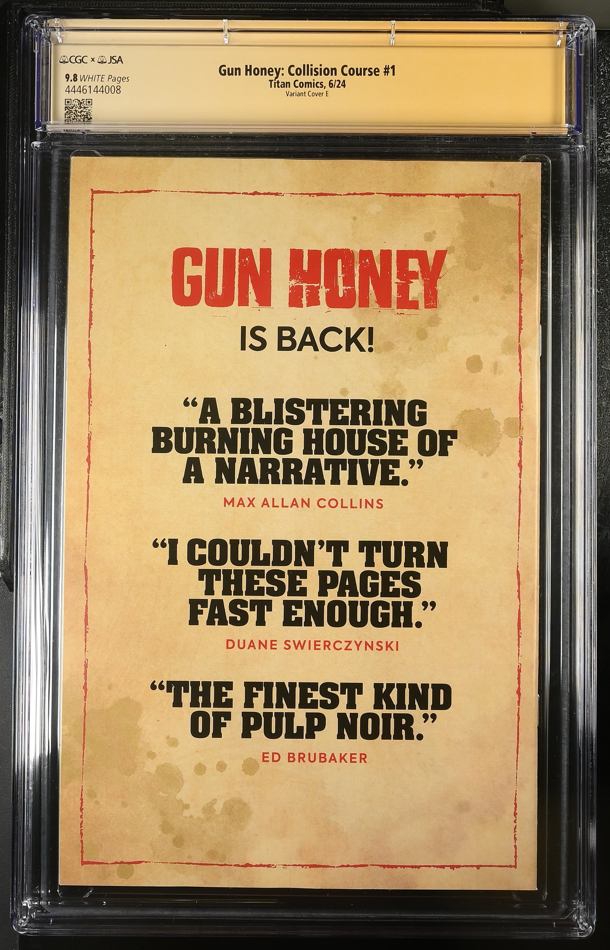 Batman #125 Portada variante de Alex Ross A CGC &amp; JSA 9.8