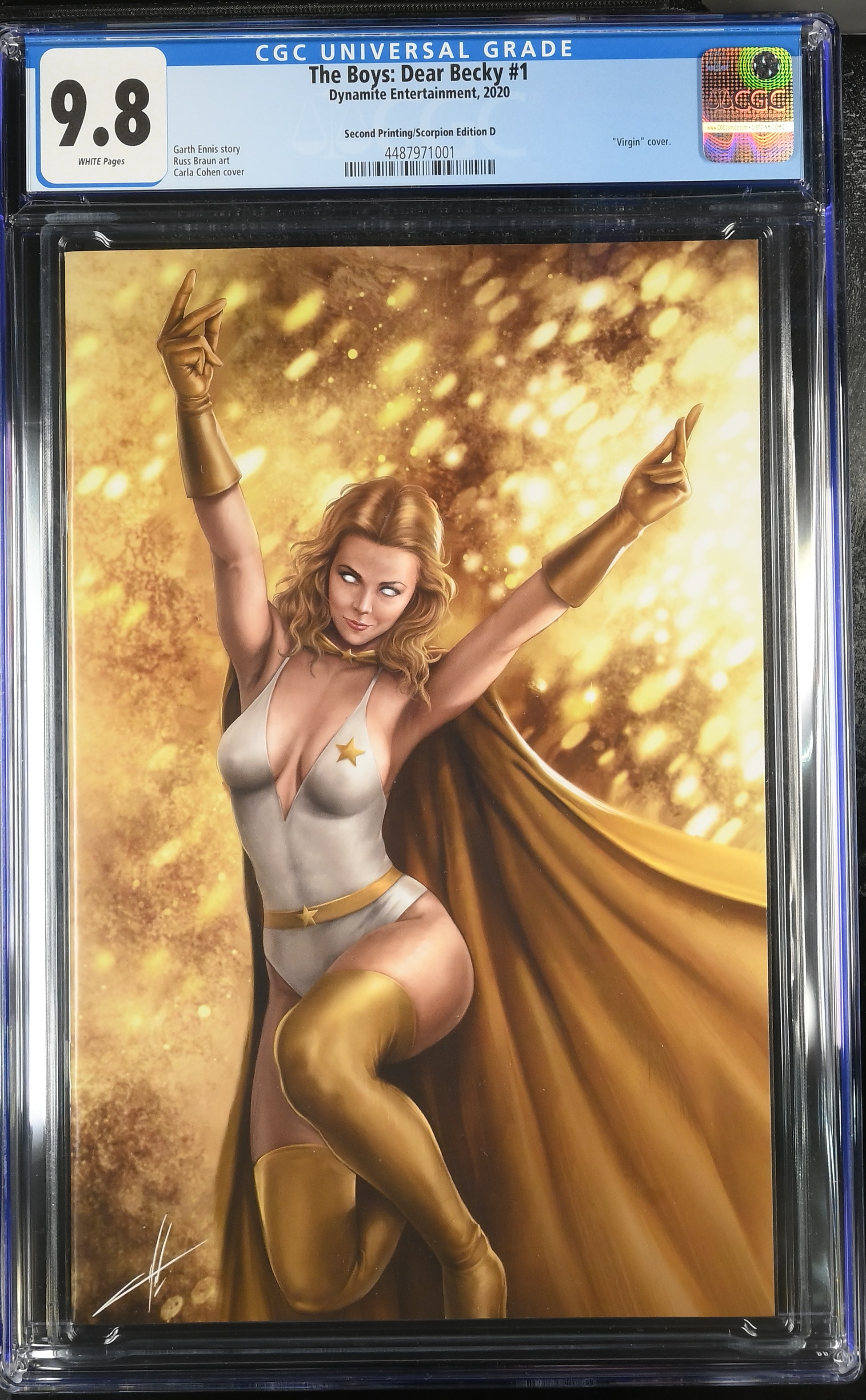 Los chicos: Querida Becky n.º 1, segunda edición de Scorpion Comics, CGC 9.8. Carla Cohen.