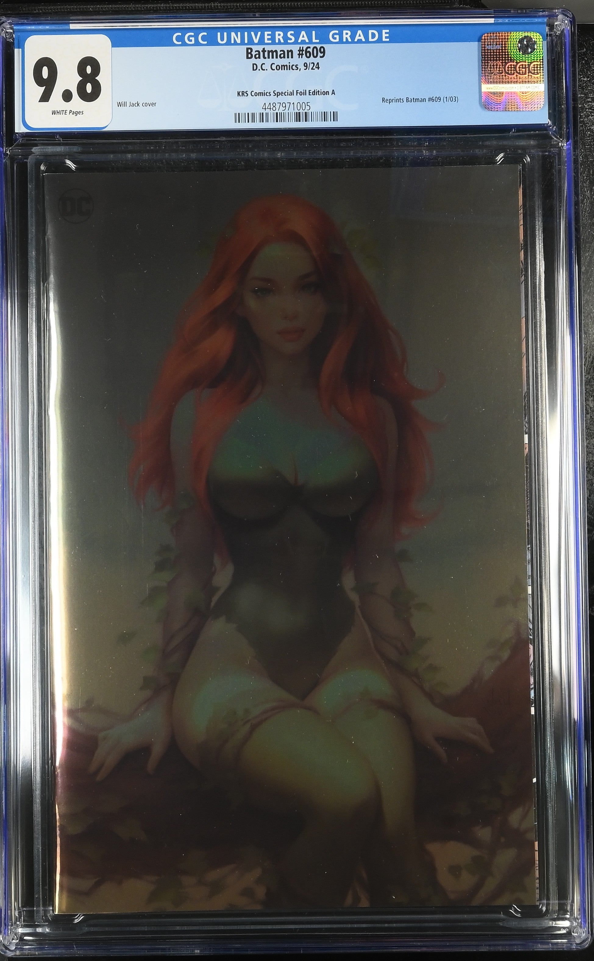 Batman #609 Facsímil CGC 9.8 KRS Edición Especial Foil Will Jack