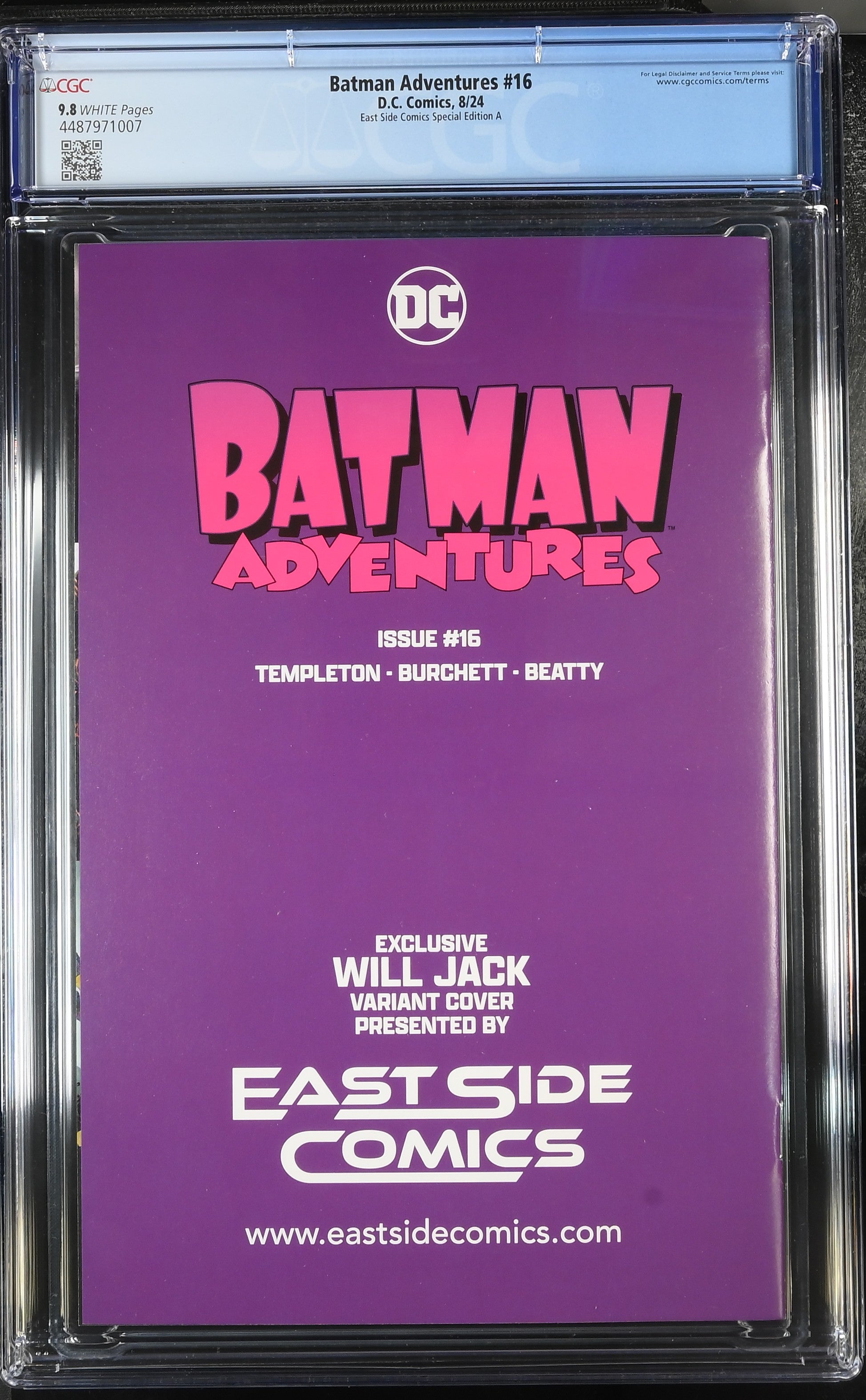 Batman Adventures #16 CGC 9.8 Edición East Side Comics A Will Jack