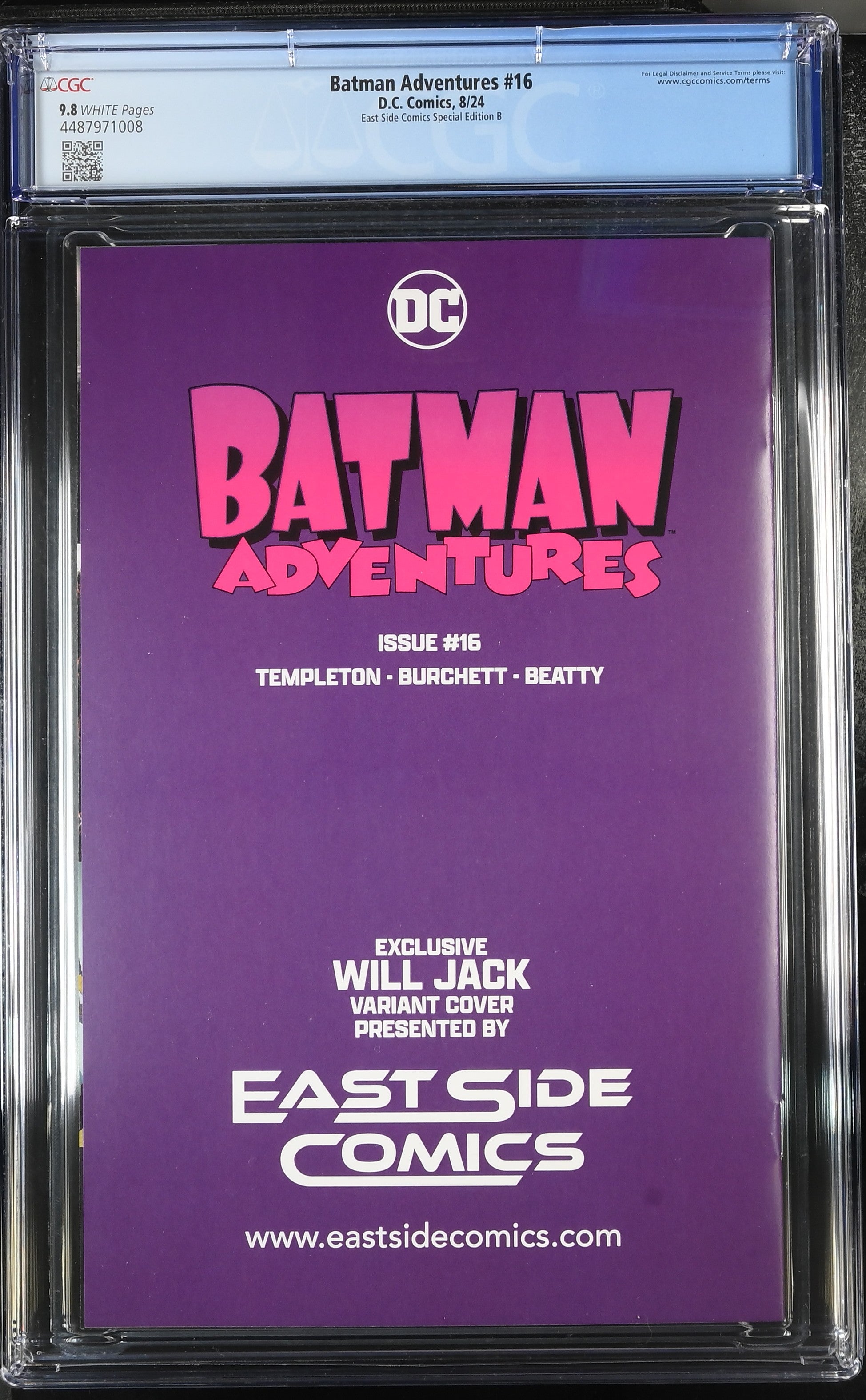 Batman Adventures #16 CGC 9.8 Edición East Side Comics B Will Jack