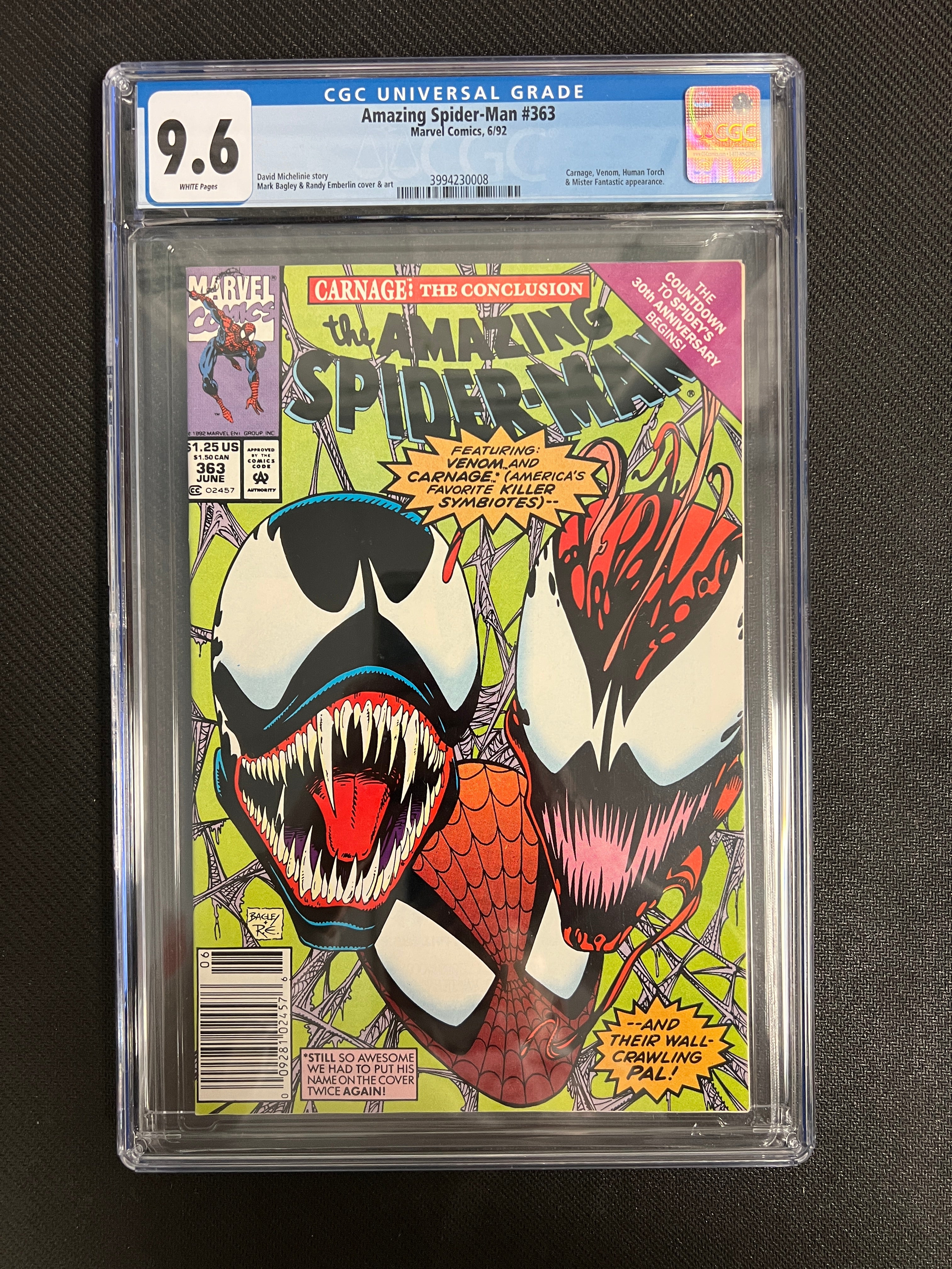 The Amazing Spider-Man, Vol. 1 #363 Newstand - CGC 9.6