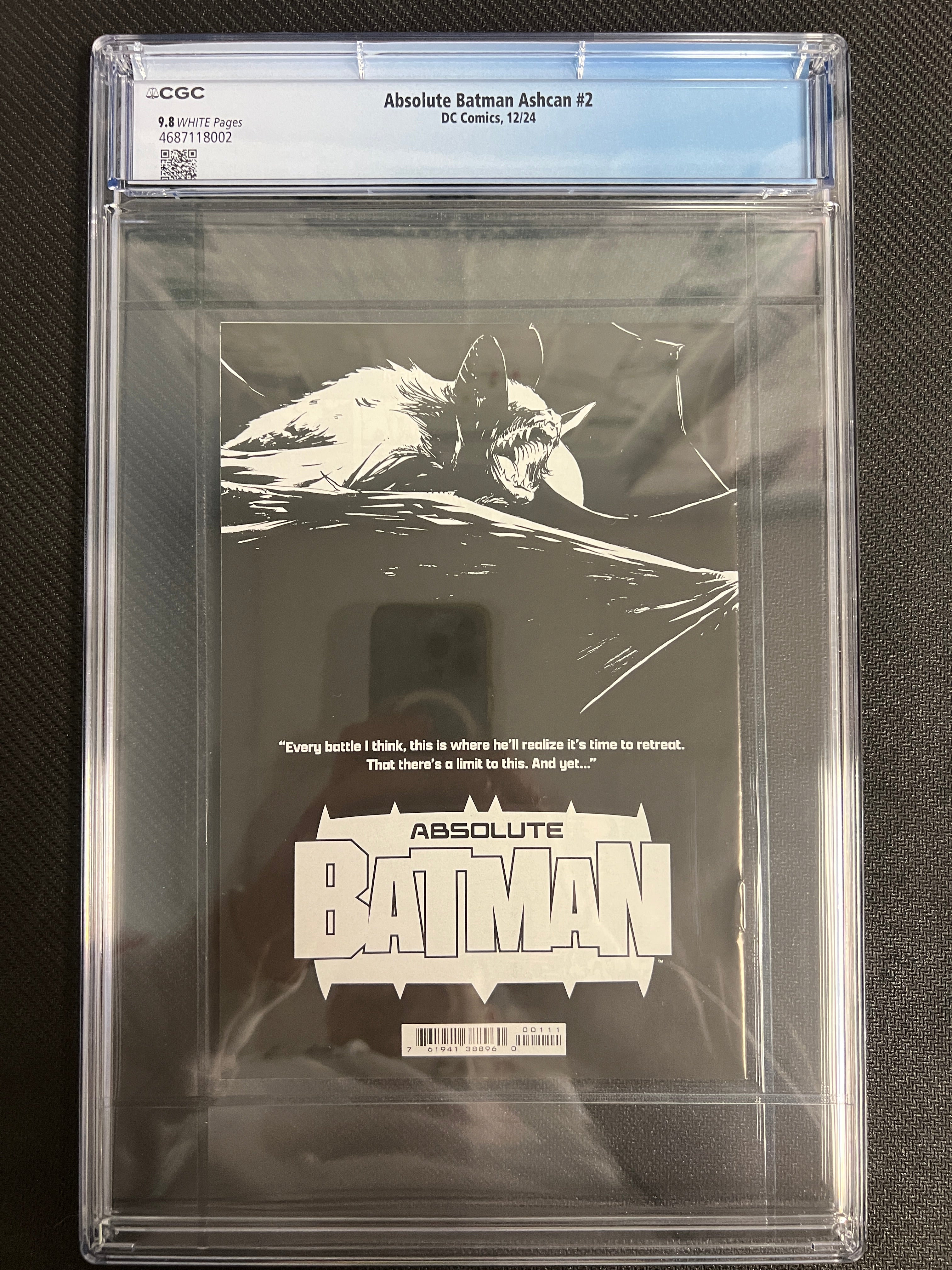 Absolute Batman #2 Nick Dragotta NYCC Exclusive Ashcan - CGC 9.8