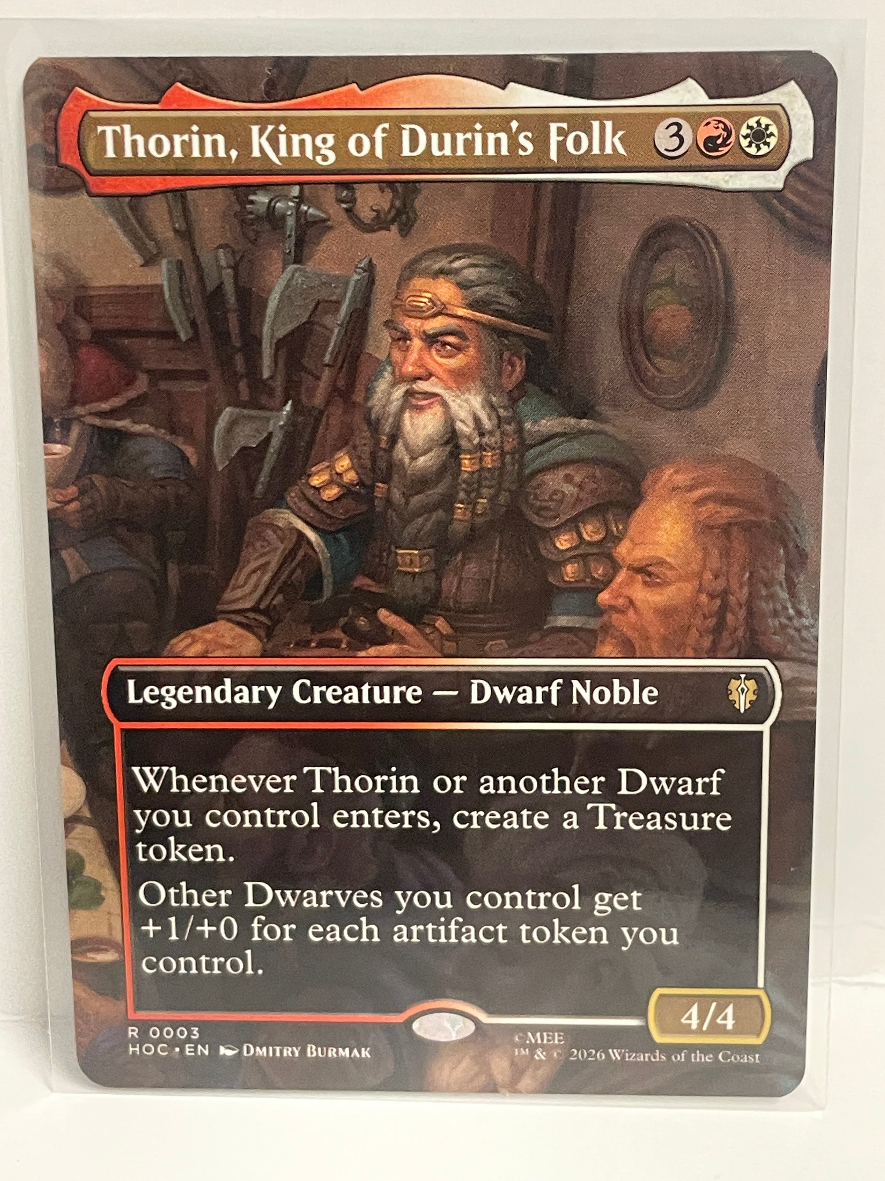 Thorin, King of Durin's Folk (Borderless) - The Hobbit Eternal #3 - Rare - NM Non-Foil