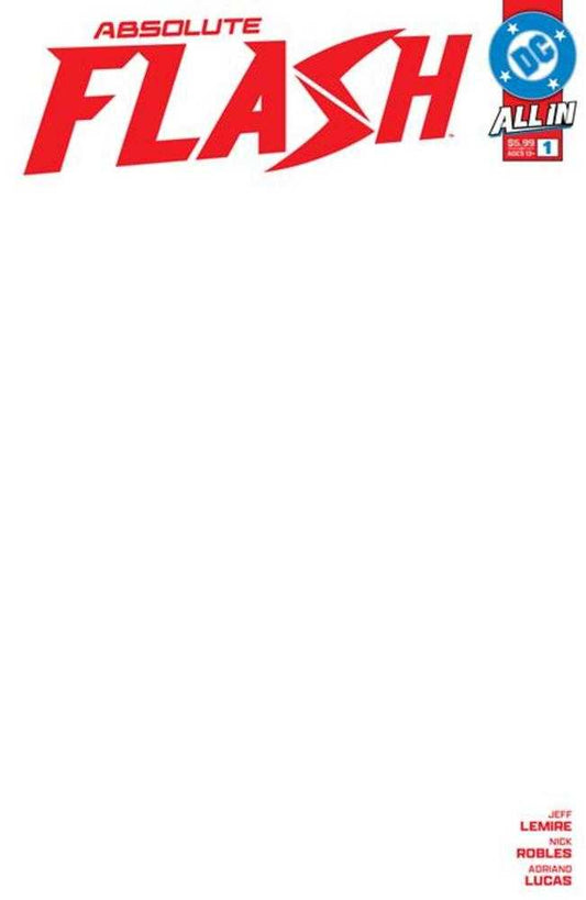 Absolute Flash 1 Cover H Blank Card Stock Variant - Cadets Toys & Comics