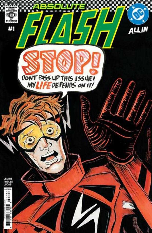 Absolute Flash 1 Cover I 1 in 25 Jeff Lemire Card Stock Variant - Cadets Toys & Comics