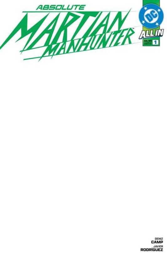 Absolute Martian Manhunter 1 (Of 6) Cover H Blank Card Stock Variant - Cadets Toys & Comics