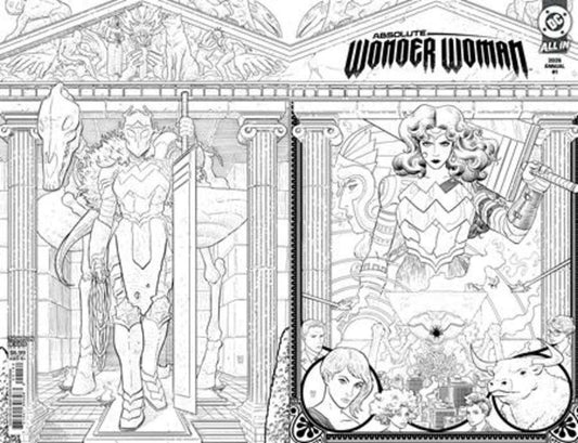 Absolute Wonder Woman Annual 2026 1 (One Shot) 2nd Print Cover B Hayden Sherman Black & White Wraparound Card Stock Variant - Cadets Toys & Comics