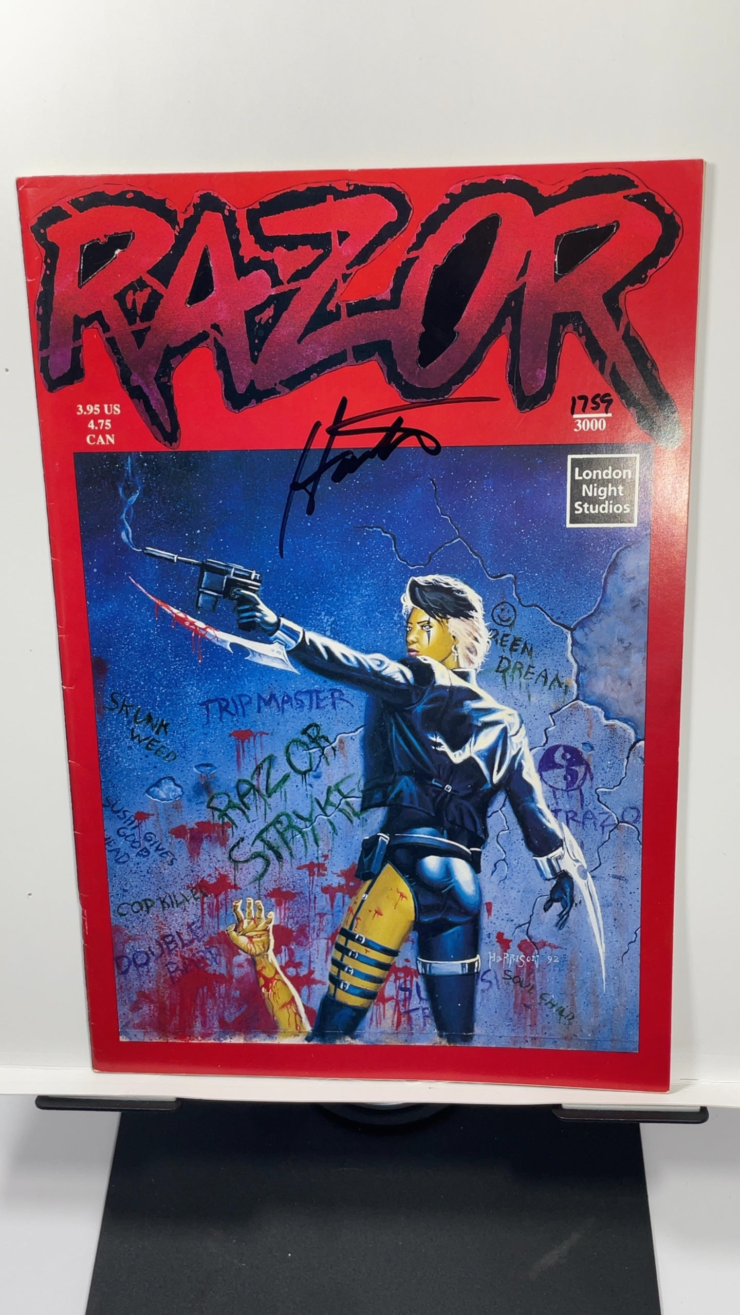 Razor #2 C 1759/3000 Signed London Night Studios Comic Numbered