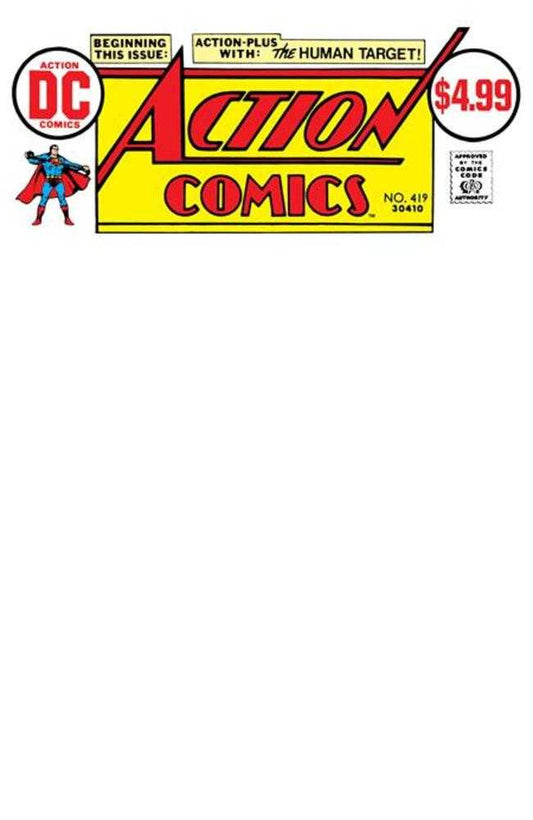 Action Comics 419 Facsimile Edition Cover C Blank Card Stock Variant - Cadets Toys & Comics