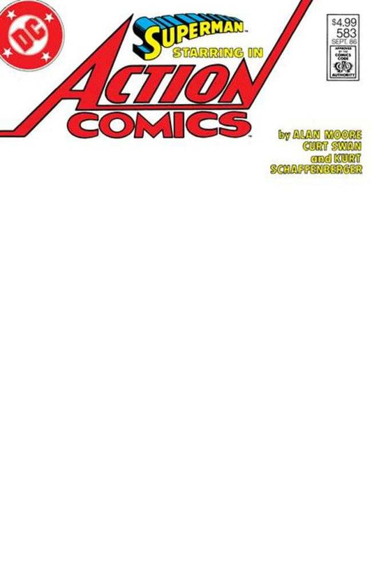 Action Comics 583 Facsimile Edition Cover B Blank Card Stock Variant (Whatever Happened To The Man Of Tomorrow Part 2 Of 2) - Cadets Toys & Comics