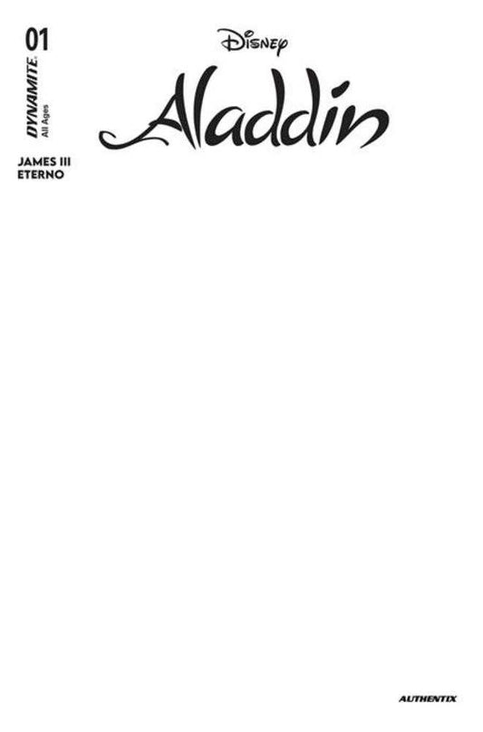 Aladdin 1 Cover E Blank Authentix Variant - Cadets Toys & Comics