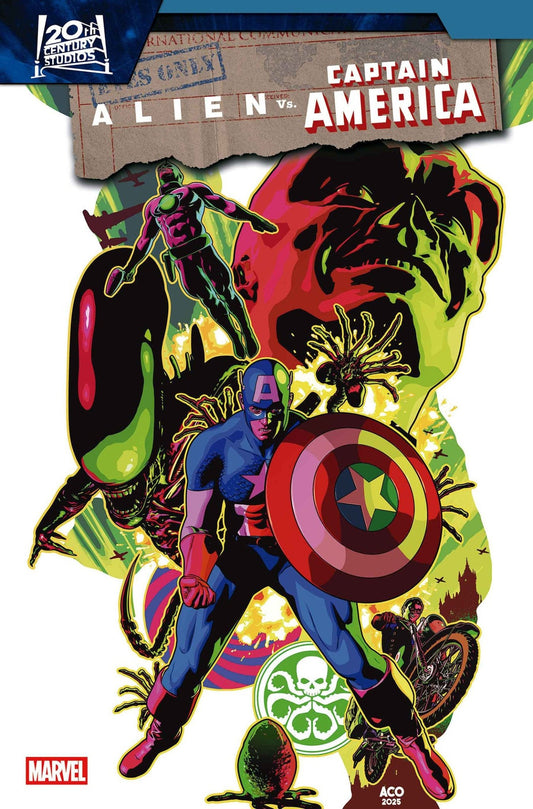 Alien vs. Captain America 3 Aco Variant - Cadets Toys & Comics