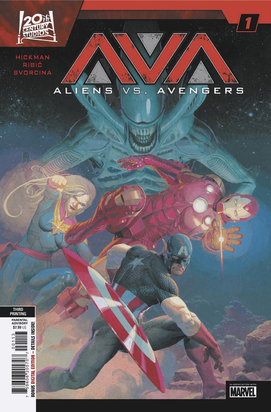 Aliens vs. Avengers 1 Esad Ribic 3RD Printing Variant - Cadets Toys & Comics