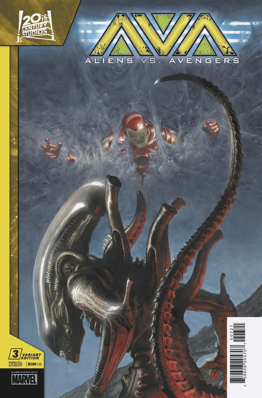 Aliens vs Avengers 3 (Of 4) Paolo Rivera Variant - Cadets Toys & Comics