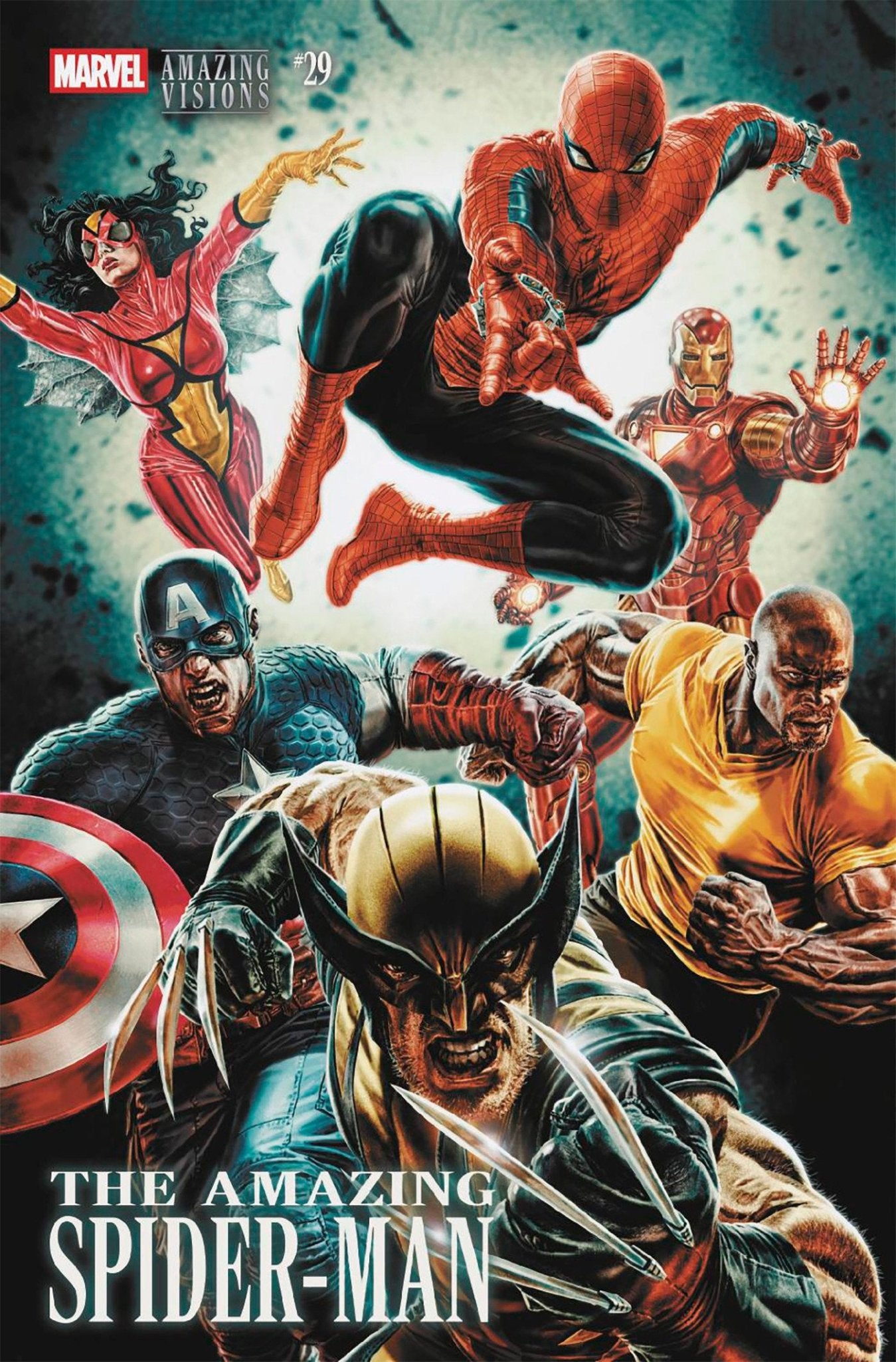 Amazing Spider - Man 29 Lee Bermejo Amazing Visions Variant - Cadets Toys & Comics